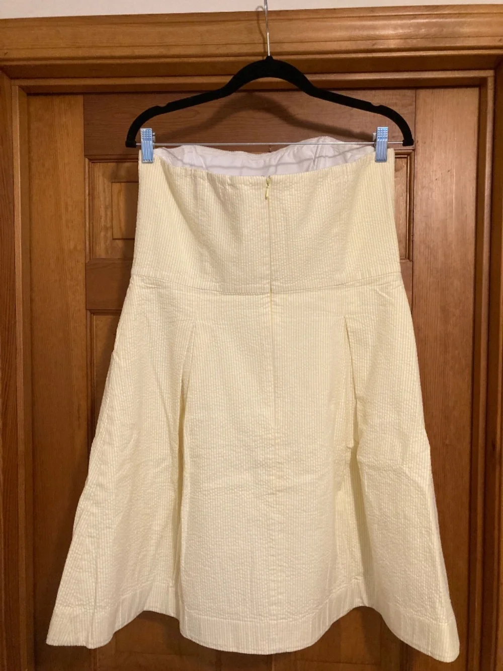 Lilly Pulitzer Preppy Yellow and White Striped Fit & Flare Blossom Dress, 14 - Picture 2 of 4